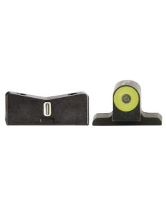 XS Sights SI0014S5Y DXT2 Big Dot Night Sights-Sig SauerBlack | Green Tritium Yellow Outline Front Sight Green Tritium White Outline Bar Rear Sight