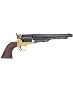 Traditions FR186012 1860 Army Break Open 44 Cal #11 Percussion 8" 6 Shot Brass Engraved Frame Blued Engraved Barrel Blued Cylinder Walnut Grip