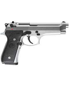 Beretta USA JS92F520 92FS Inox 9mm Luger 10+1 4.90" Stainless Steel Barrel, Satin Stainless Steel Serrated Slide, Gray Anodized Aluminum Frame w/Beavertail