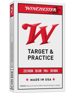 Winchester Ammo W223K USA223Rem 55gr Full Metal Jacket 20 Per Box/50 Case