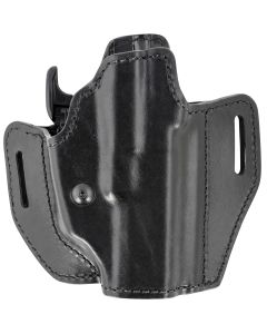 Bianchi 58351 Allusion Assent Pro-Fit OWB Size 13 Black Leather Belt Slide Compatible w/Springfield XDS/Ruger American Pistol/Glock 17/22 Belt Up to 1.50" Wide Right Hand