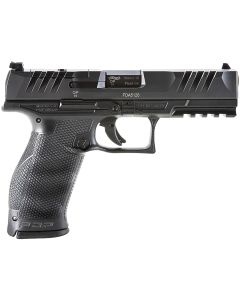 Walther Arms 2842475 PDP9mm Luger 18+1 4.50" Black Polygonal Rifled Barrel, Black Optic Ready/Serrated Steel Slide, Black Polymer Frame w/Picatinny Rail, Ambidextrous