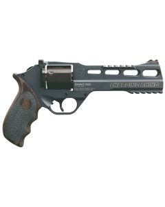 Chiappa Firearms 340314 Rhino 60DS Gen II 9mm Luger 6 Shot 6" Slate Cerakote Steel Black Barrel &amp; Cylinder, Slate Cerakote Aluminum Frame, Black/Gray Finger GroovedLaminate Grip, Exposed Hammer