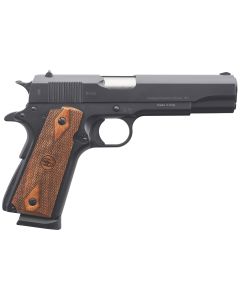 Charles Daly 440111 1911 Field Grade 45 ACP 8+1 5" Stainless Steel Barrel, Black Serrated Steel Slide, Black Steel Frame w/Beavertail, Walnut Diamond Checkered Grip