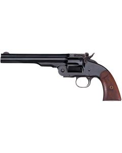 Taylors &amp; Company 550652 Top Break Schofield 44-40 Win Caliber with 7" Barrel, 6rd Capacity Cylinder, Overall Blued Engraved Finish Steel &amp; Walnut Grip