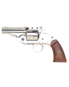 Taylors &amp; Company 550675 Schofield Top Break 44-40 Win Caliber with 5" Barrel, 6rd Capacity Cylinder, Overall Nickel-Plated Finish Steel &amp; Walnut Grip