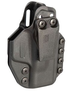 Blackhawk 416076BK StacheIWB Size 76 Black Polymer Belt Clip Compatible w/Glock 48/S&amp;W Shield EZ9 Ambidextrous