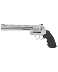 Colt Mfg ANACONDASP8RTS Anaconda44 Mag 6 Shot 8" Stainless Recessed Target/Vent Rib Barrel, Cylinder &amp; Frame, Black Hogue Rubber w/Finger Grooves Grip