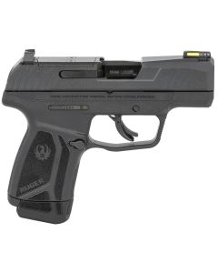 Ruger 3500 Max-99mm Luger 12+1 3.20" Black Oxide Alloy Steel Barrel, Black Oxide Optic Ready/Serrated Steel Slide, Black Polymer Frame, Black Polymer Grip, Right Hand