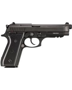 Taurus 192015117 92Full Size Frame 9mm Luger 17+1 5" Matte Black Stainless Steel Barrel, Serrated Steel Slide, Black Anodized Aluminum Frame w/Picatinny Rail, Black Rubber Grip, Right Hand