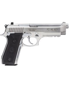 Taurus 192015917 92Full Size Frame 9mm Luger 17+1 5" Matte Stainless Steel Barrel,Serrated Stainless Steel Slide &amp; Frame w/Beavertail &amp; Picatinny Rail, Black Polymer Grip, Right Hand