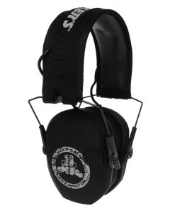 Walker's GWPRSEMFSKCCO Razor Slim Electronic Freedom Muff 23 dB Over the Head Black w/Distressed Carry On Logo Polymer