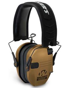 Walker's GWPRSEMBB Razor Slim Electronic Muff 23 dB Over the Head Battle Brown/Black Polymer