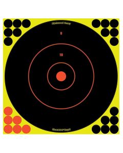 Birchwood Casey 34050 Shoot-N-C Reactive Target Self-Adhesive Paper Black/Yellow/Red 12" Bullseye 50 Pack