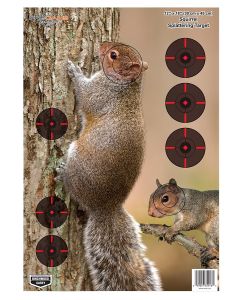 Birchwood Casey 35406 PregameSquirrel Paper Hanging Rifle 12" x 18" Impact Enhancement 8 Per Pkg