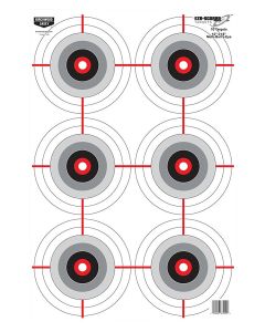 Birchwood Casey 37063 EZE-ScorerBullseye Paper 12" x 18" Black/White Pkg of 100