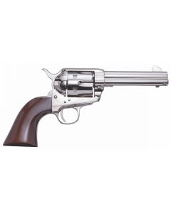 Cimarron PPP45N Pistolero45 Colt (LC) 6 Shot, 4.75" Nickel-Plated Steel Barrel, Cylinder &amp; Frame, Wide Front Sight, Smooth Walnut Grip
