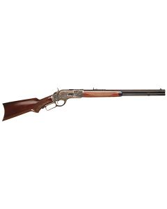 Cimarron CA213 1873 Short Deluxe Full Size 38 Special/357 Mag 10+1, 20" Blued Octagon Steel Barrel, Color Case Hardened Steel Receiver, Walnut Fixed Pistol Grip Stock, Right Hand