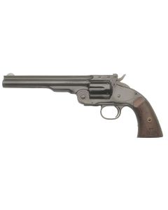 Cimarron CA850 No. 3 Schofield45 Colt (Long Colt) 6 Shot 7" Matte Black Stainless Steel Barrel, Cylinder &amp; Frame, Walnut Grip, Exposed Hammer