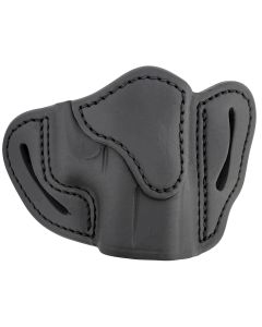 1791 Gunleather ORBHCSBLR BHC Optic Ready OWB Compact Stealth Black Leather Belt Slide Compatible w/Glock 43/Sig P365/Walther PPK Right Hand Includes Belt Clip