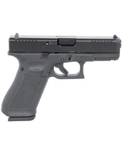 Glock UA455S203 G459mm Luger 17+1 4.02" GMB Barrel, Black nDLC Serrated Slide, Black Polymer Frame w/Accessory Rail, Black Textured w/Interchangeable Backstrap Grip, Ambidextrous