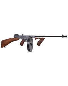 Thompson T1B100D 1927A-1 Deluxe Carbine 45 ACP Caliber with 18" Barrel, 20+1 Capacity (Stick), 100+1 Capacity (Drum), Blued Metal Finish, American Walnut Removable Fixed Stock &amp; Wood Grip Right Hand