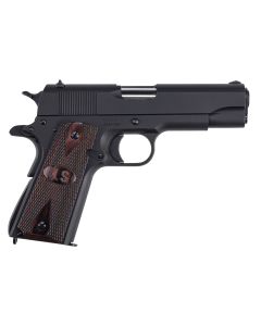 Auto-Ordnance 1911BKOCW 1911 A1 Commander 45 ACP 9+1 4.25" Matte Black SerratedCarbon Steel Slide Matte Black Matte Black Carbon Steel Checkered Wood w/Integrated US Logo Grips Right Hand