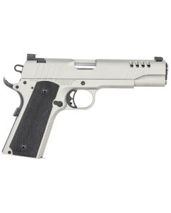 Auto-Ordnance 1911TCAC6 1911 A145 ACP 7+1 5" Savage Silver Cerakoate, Serrated/Ported Slide,Black Rubber Grips, Fixed 3-Dot Combat Day Sights