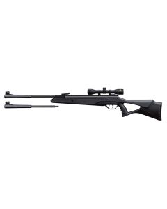 Beeman 10611 Longhorn II Combo Spring Piston 22 1rd Shot Black Black Receiver Black Fixed Thumbhole with Pistol Grip Stock Scope 4x32mm