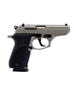 Bersa THUN380PNKL15 Thunder Plus Sub-Compact Frame 380 ACP 15+1, 3.50" Nickel Steel Barrel, Nickel Cerakote Serrated Steel Slide, Nickel Cerakote Aluminum Frame w/Beavertail, Black Rubber Grip