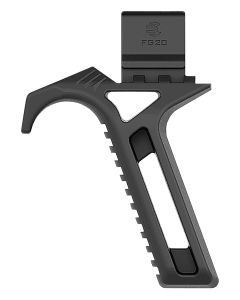 Recover Tactical FG20-01 FG20Black Polymer Angled Grip compatible with 20/20N, 20/21, 20/22 &amp; 20/80 Stabilizers