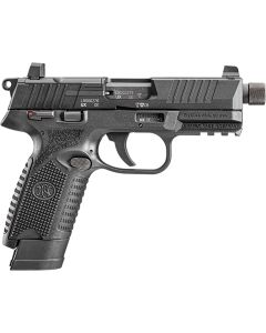 FN 66101011 502 Tactical 22 LR 10+1 4.60" Steel Threaded Barrel, Black Optic Ready/Serrated Slide &amp; Polymer Frame w/Picatinny Rail, Black Textured Polymer Grip, Ambidextrous