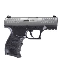 Walther Arms 5083501 CCP M2 + 9mm Luger 8+1 3.54" Barrel, Black Finish Picatinny Rail Frame, Serrated Sliver Stainless Steel Slide, Finger Grooved Polymer Grip
