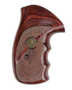 Pachmayr 63040 Renegade Grip Checkered Rosewood Laminate with Finger Grooves for S&amp;W N Frame