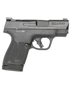 Smith &amp; Wesson 13536 M&amp;P Shield Plus Micro-Compact Frame 9mm Luger 10+1/13+1, 3.10" Black Armornite Steel Barrel &amp; Optic Cut/Serrated Stainless Steel Slide, Matte Black Polymer Frame, Thumb Safety