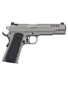 Auto-Ordnance 1911TCAC6N 1911 A145 ACP 7+1 5" Savage Silver Cerakoate, Serrated/Ported Slide,Black Rubber Grips, TruGlo Night Sights