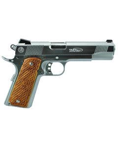 TriStar 85618 American Classic II 1911 10mm Auto 8+1, 5" Stainless Steel Barrel, Chrome Serrated Steel Slide, Chrome Steel Frame w/Beavertail, Wood Grip