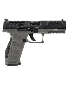 Walther Arms 2858371 PDP9mm Luger 18+1 4.50" Black Polygonal Rifled Barrel, Black Optic Ready/Serrated Slide, Gray Polymer Frame w/Picatinny Rail, Black Performance Duty Texture Grips, Ambidextrous