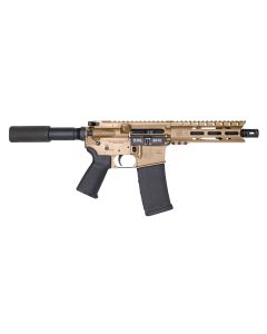 Diamondback DB1912K061 DB15 AR Pistol Carbine Length 5.56x45mm NATO 30+1 7" Heavy Barrel w/A2 Flash Hider, 6" M-Lok Handguard, Flat Dark Earth Buffer Tube Foam Pad Stock, Magpul MOE Grip