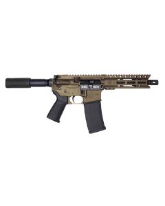 Diamondback DB1912K071 DB155.56x45mm NATO 30+1 7" Black Nitride Threaded Barrel, M-LOK Handguard, Midnight Bronze Aluminum Picatinny Rail Receiver, Black Buffer Tube, Black Magpul Grip, Right Hand