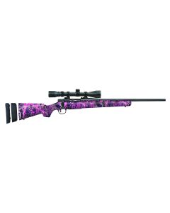 Mossberg 28142 Patriot Super Bantam 243 Win Caliber with 5+1 Capacity, 20" Fluted Barrel, Matte Blued Metal Finish &amp; Muddy Girl Wild Synthetic Stock Right Hand (Youth) Includes 3-9x40mm Scope