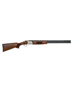 Mossberg 75471 Silver Reserve12 Gauge with 28" Matte Blued Barrel, 3" Chamber, 2rd Capacity, Satin Silver Engraved Metal Finish &amp; Satin Black Walnut Stock Right Hand (Full Size)