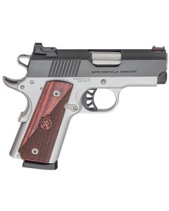 Springfield Armory PX9123L 1911 Ronin EMP 9mm Luger 9+1 3" Stainless Match Grade Bull Steel Barrel, Blued Serrated Carbon Steel Slide, Satin Cerakote Aluminum Frame w/Beavertail, Textured Wood Grip