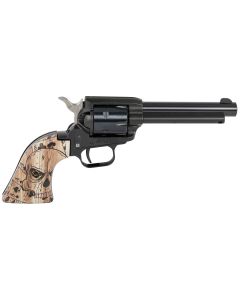 Heritage Mfg RR22B4DMH Rough Rider22 LR 6 Shot 4.75" Black Oxide Barrel, Cylinder &amp; Frame Dead Man's Hand Ivory Grips