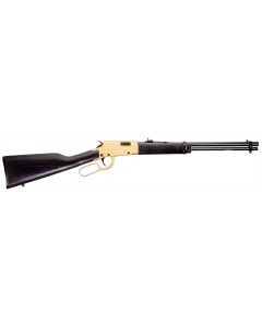Rossi RL22181WD-GLD2 Rio Bravo22 LR 15+1 18" Polished Black Barrel, Gold Finish Rec, Black Hardwood Stock