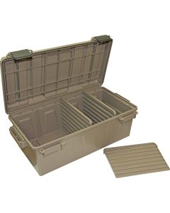 MTM Case-Gard ACDC30 Ammo Crate Divided Utility Box Beige Polypropylene 21" x 11.2" x 7.5" 75 lbs