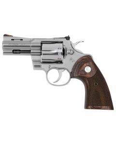 Colt Mfg PYTHONSP3WTS Python38 Special 357 Mag 6 Shot 3" Stainless Recessed Target/Vent Rib Barrel, Cylinder&amp; Frame, Walnut w/Colt Medallion Grip