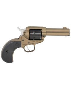 Ruger 2017 Wrangler22 LR 6 Shot 3.75" Burnt Bronze Cerakote Steel Barrel, Burnt Bronze Cerakote Aluminum Frame, Black Cerakote Cylinder, Black Birdshead Grip, Exposed Hammer
