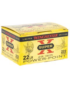 Winchester Ammo X22LRPPB Super X22LR 40gr Plated Hollow Point 222 Per Box/10 Case