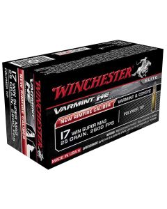 Winchester Ammo X17W25 Super X17WSM 25gr Jacketed Hollow Point 50 Per Box/10 Case